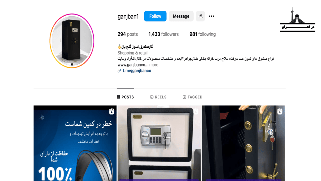 فروشگاه گاو صندوق گنجبان