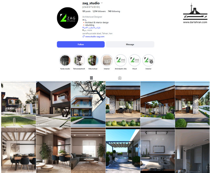 6تا بهترین طراح دکوراسیون داخلی در سعادت آباد + نمونهکار استودیو معماری زاگ (Zag Interior)
